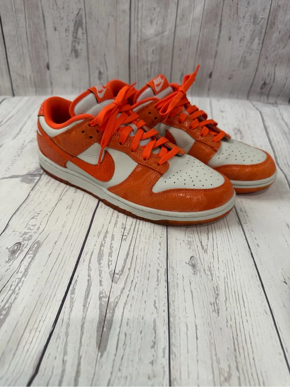 Nike Dunk Low “Cracked Orange” Sneakers Size 10